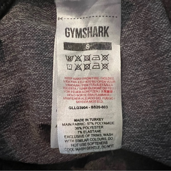 GYMSHARK FLEX - TIGHTS - WOMEN'S - CHARCOAL MARL/HYDRO TEAL/CHARCOAL size small - Picture 8 of 9